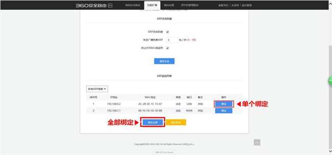 360安全路由的IP/MAC绑定操作方法