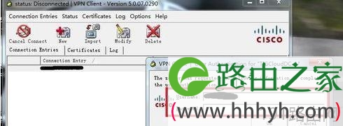Cisco client连接不上解决方法