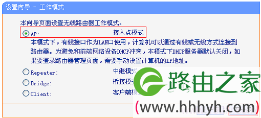 TP-Link TL-WR706N无线路由器”AP：接入点模式”设置