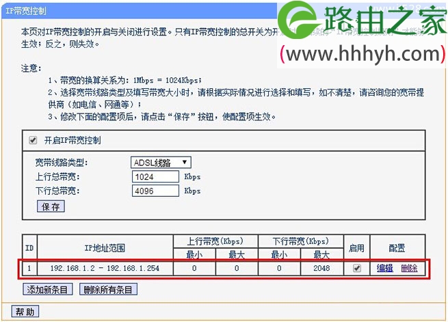 TP-Link TL-WDR7500路由器限制网速(IP宽带控制)设置上网