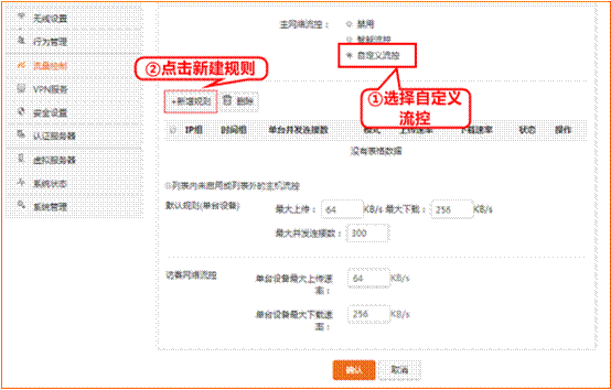 腾达 W20E+ 企业无线路由器设置流量控制方法